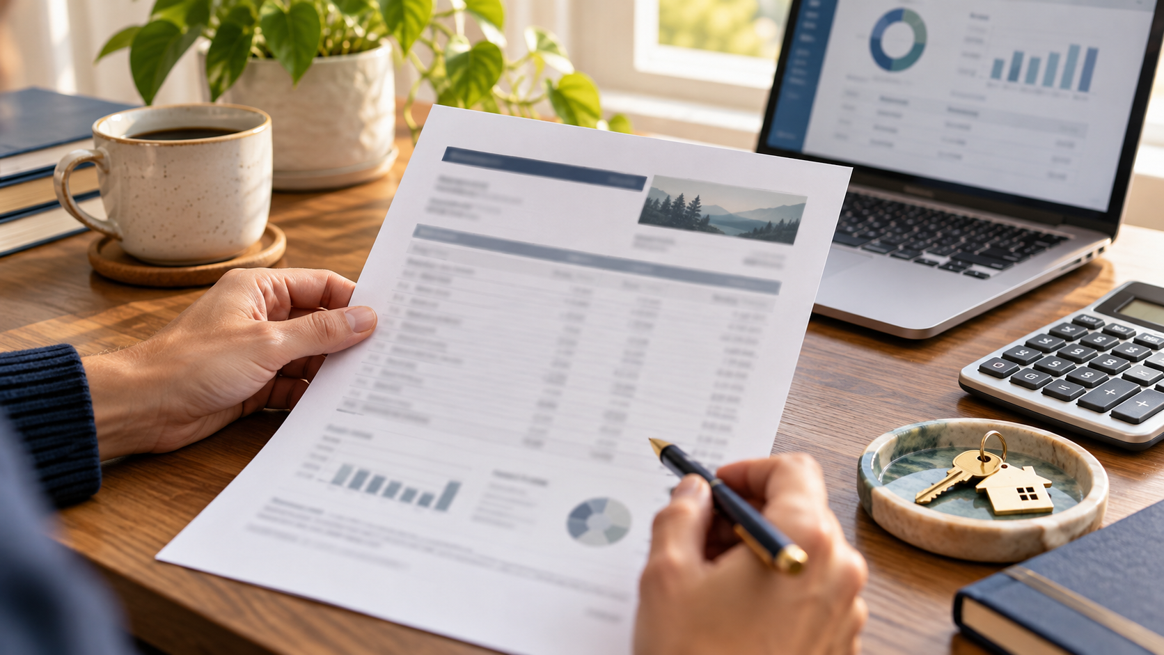 Reviewing a bank statement and mortgage documents